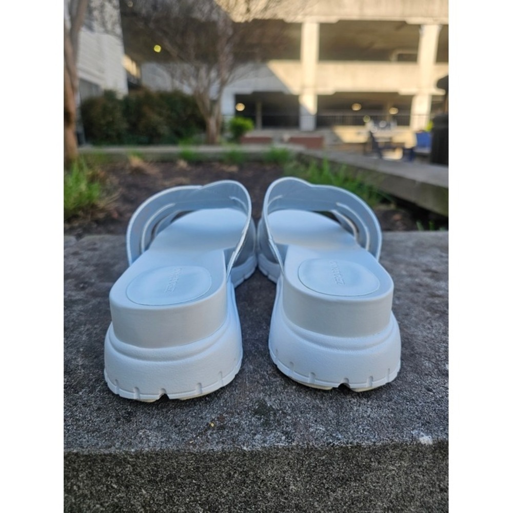 Cole Haan Zerogrand Slide Sandals Womens 9B Silver Metallic Platform Comfort ~ - Picture 5 of 10